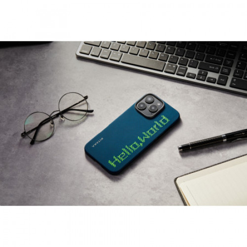 Чехол Pitaka Tactile Woven для iPhone 16 Pro/16 Pro Max, Hello World